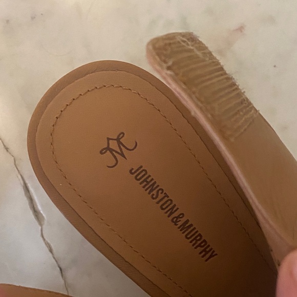Johnston & Murphy Tan Leather Mules - Picture 2 of 4